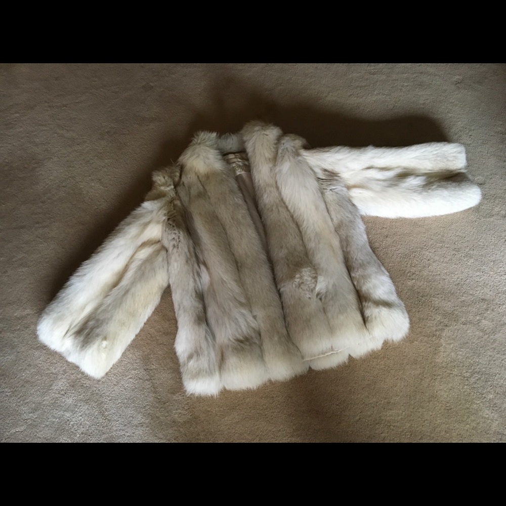 Vintage fox fur chubby jacket.